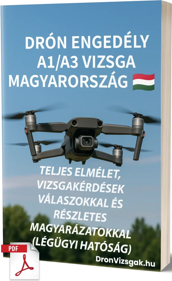Magyarországi A1/A3 Drónvizsga – Teljes elmélet, 500+ vizsgastílusú kérdés és válasz részletes magyarázatokkal
