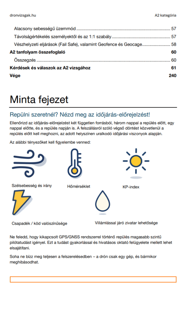 A2 Drón Pilóta Engedély Vizsga Magyarország - Komplett felkészítő: hivatalos kérdések, részletes magyarázatok és tanulási segédlet (HU) - Kép 5