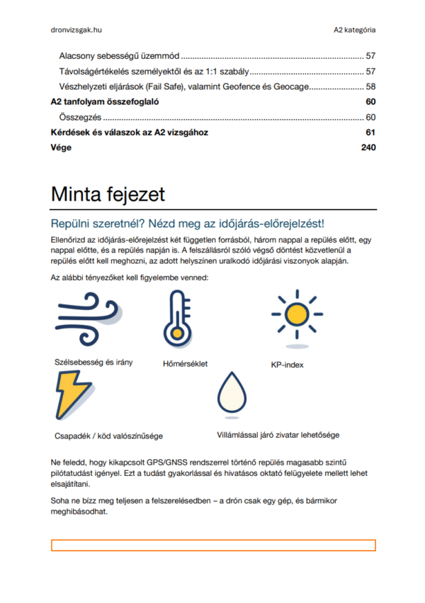 A2 Drón Pilóta Engedély Vizsga Magyarország - Komplett felkészítő: hivatalos kérdések, részletes magyarázatok és tanulási segédlet (HU)