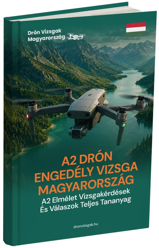 A2 drónvizsga Magyarország – Haladó elmélet, teljes tananyag és 500+ vizsgaszerű kérdés-válasz